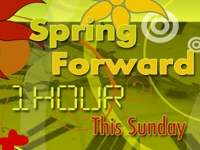 daylight savings spring ahead. An hour onmar , saving--march